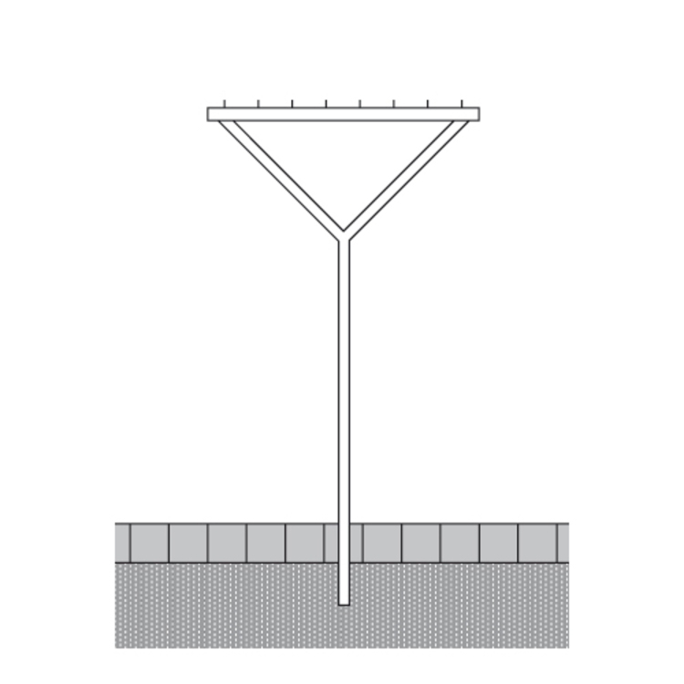 Technische Ansicht: Wäschetrockengerüst Y-Form (Art. 419.400)