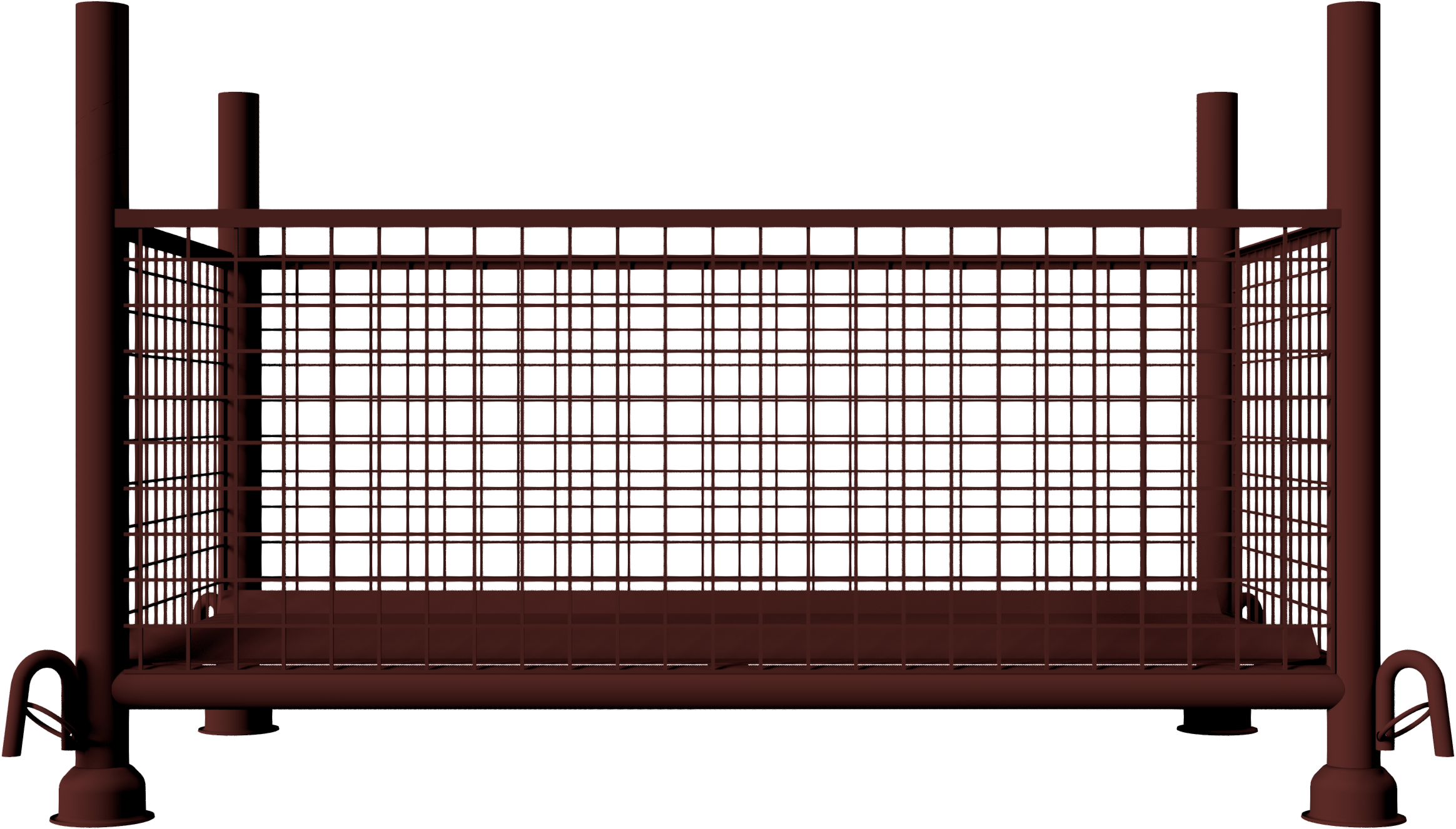 Gitterboxpalette A mit Kranösen, lackiert