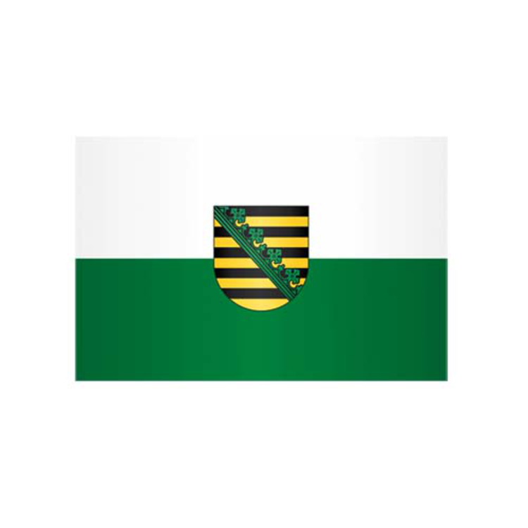 Landesdienstflagge Sachsen (mit Wappen)
