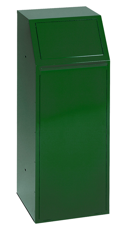 Modellbeispiel: Abfallbehälter -Cubo Alfonso- 68 Liter, aus Stahlblech, in grün (Art. 16101)