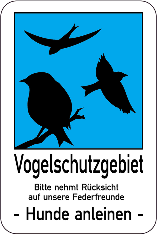 Modellbeispiel: Vogelschutzgebiet Bitte nehmt Rücksicht auf unsere Federfreunde Hunde anleinen (Art. 14928)
