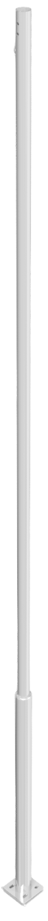 Lampenmast aus Stahl, Höhe 5,80 m, mit Kipphalterung und Bodenplatte