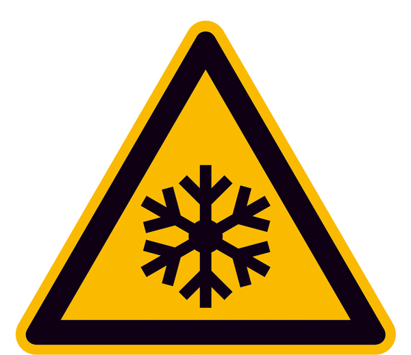 Modellbeispiel: Warnschild Warnung vor niedrieger Temperatur/Frost (Art. 21.0292)