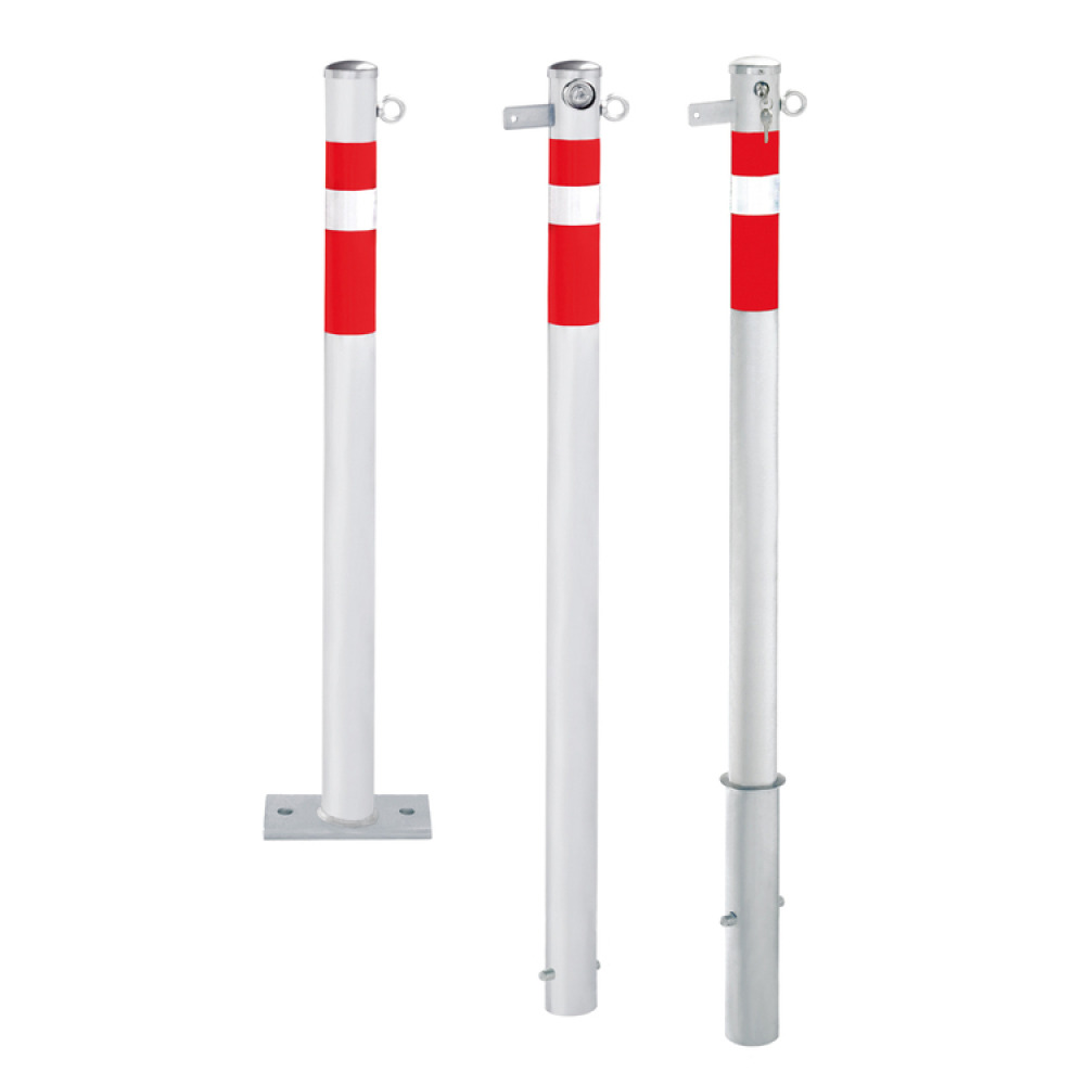 Modellbeispiel: Sperrpfosten -Steel Line- Ø 64 mm (vl. Art. 14221, 14223, 14226)