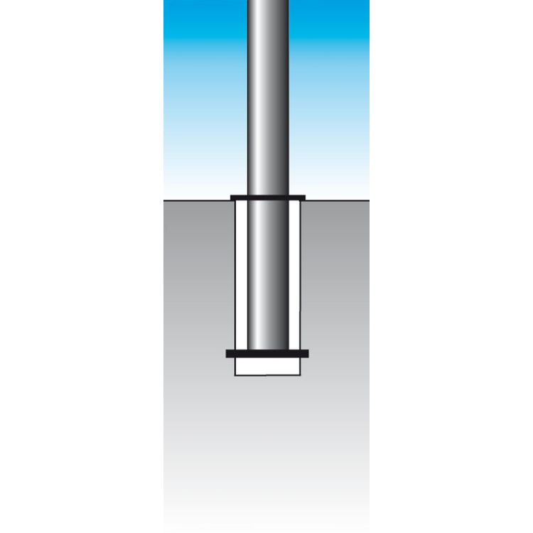 Stilpoller, Ø 133/75 mm, Aluminium, konisches Rohr