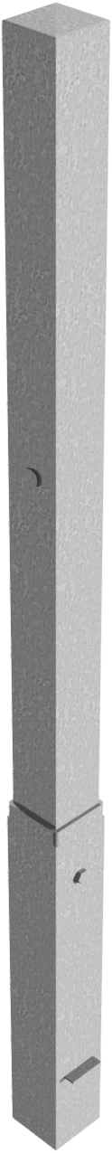Absperrpfosten 'Bollard' 70 x 70 mm, mit Dreikantverschluss