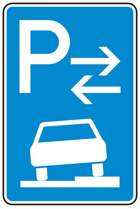 Parken auf Gehwegen halb in Fahrtr. rechts (Mitte) Nr. 315-58