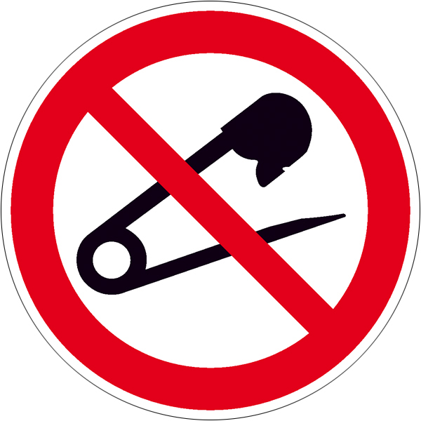 Modellbeispiel: Verbotsschild Keine Nadeln einstechen (Art. 21.a6279)