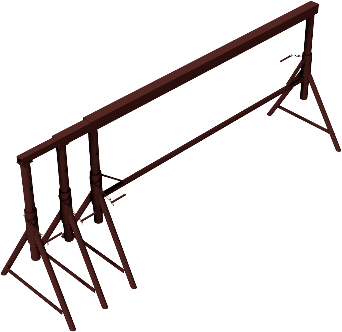 Putzergerüstbock 'Combi', horizontal (1,50-4,20 m) und vertikal (0,55-0,90 m) ausziehbar