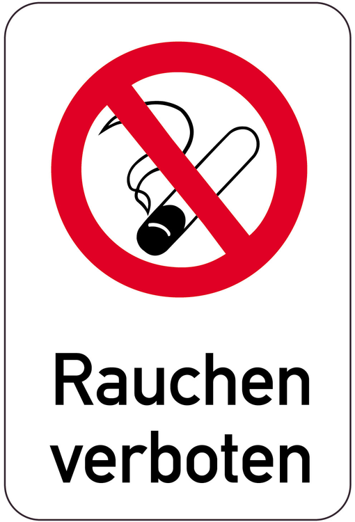 Modellbeispiel: Sonderschild, Rauchen verboten (Art. 14967)