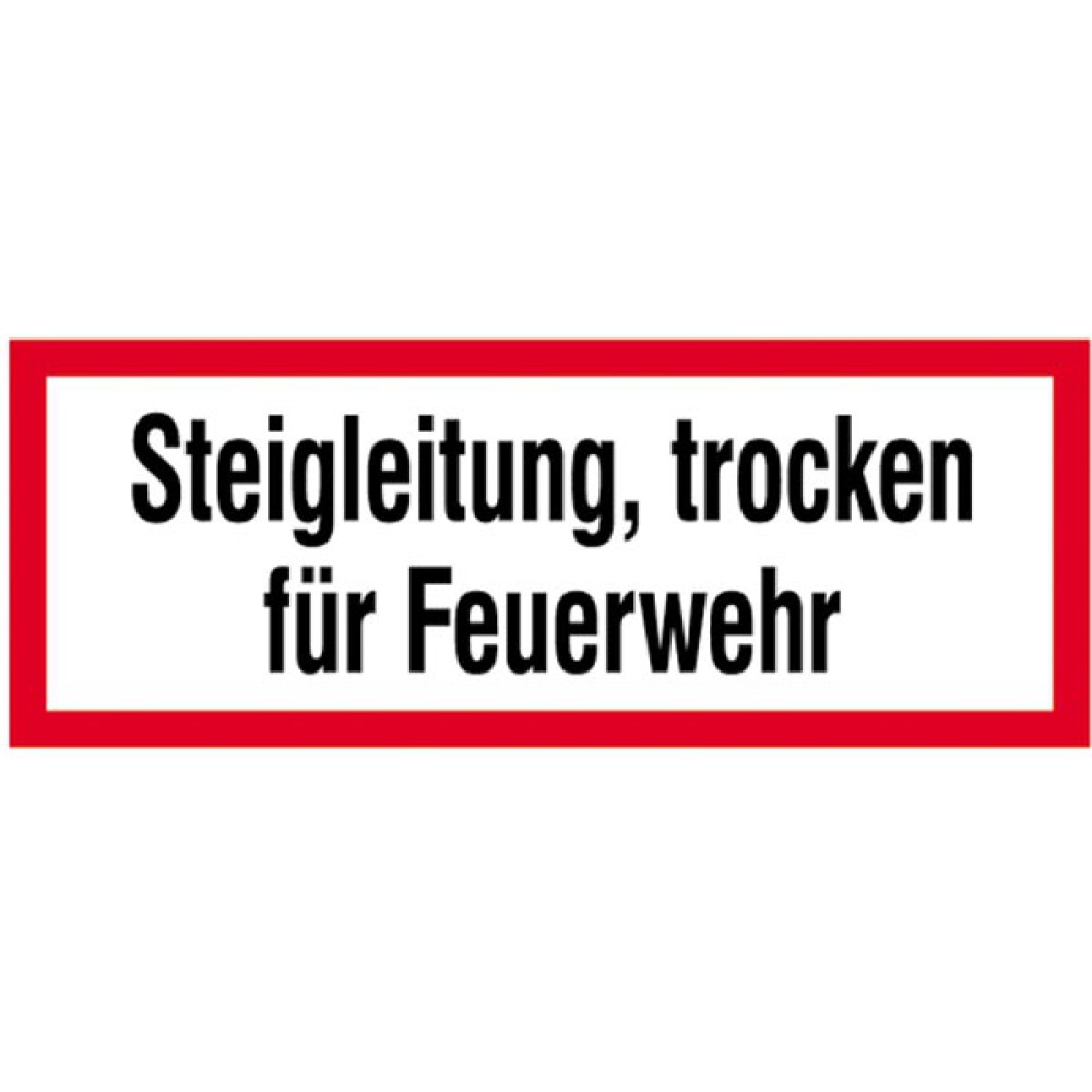 Modellbeispiel: Hinweisschild Steigleitung, trocken für Feuerwehr (Art. 21.2880)