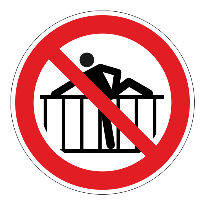 Modellbeispiel: Verbotsschild, Barriere nicht übersteigen (Art. 21.a0711)