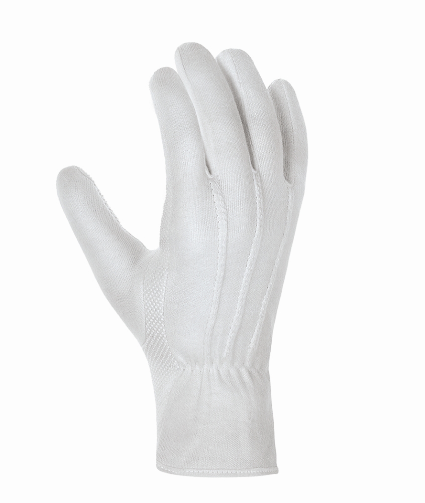 teXXor® Baumwolltrikot-Handschuhe 'MITTELSCHWER', mit PVC-Noppen, 6 