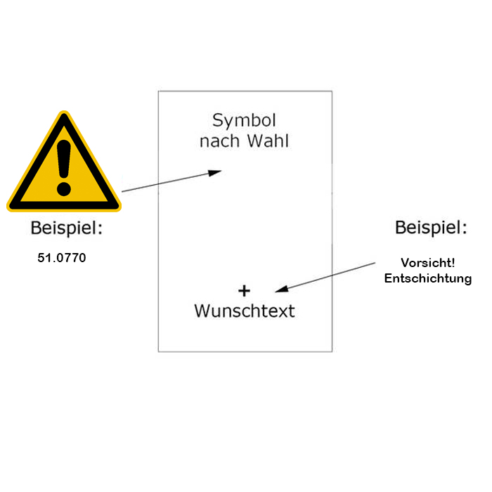 Modellbeispiel: Warn-Kombischild zur individuellen Gestaltung (Art. 51.0770)