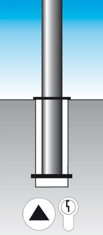 Absperrpfosten 'Acero Flachkopf' (V2A) Ø 102 mm aus Edelstahl