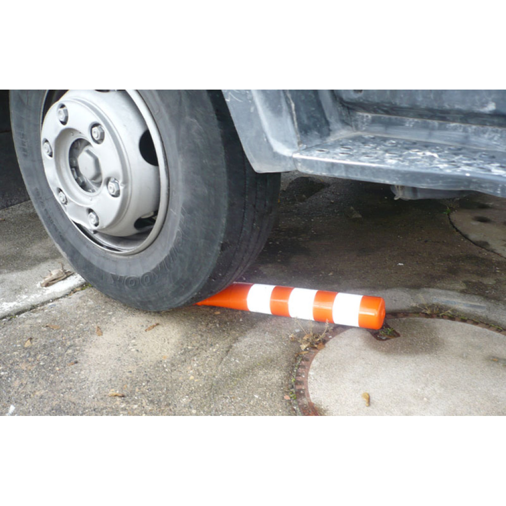 Anwendungsbeispiel: Absperrpfosten -Elasto Orange-, überfahrbar, Art. 10061