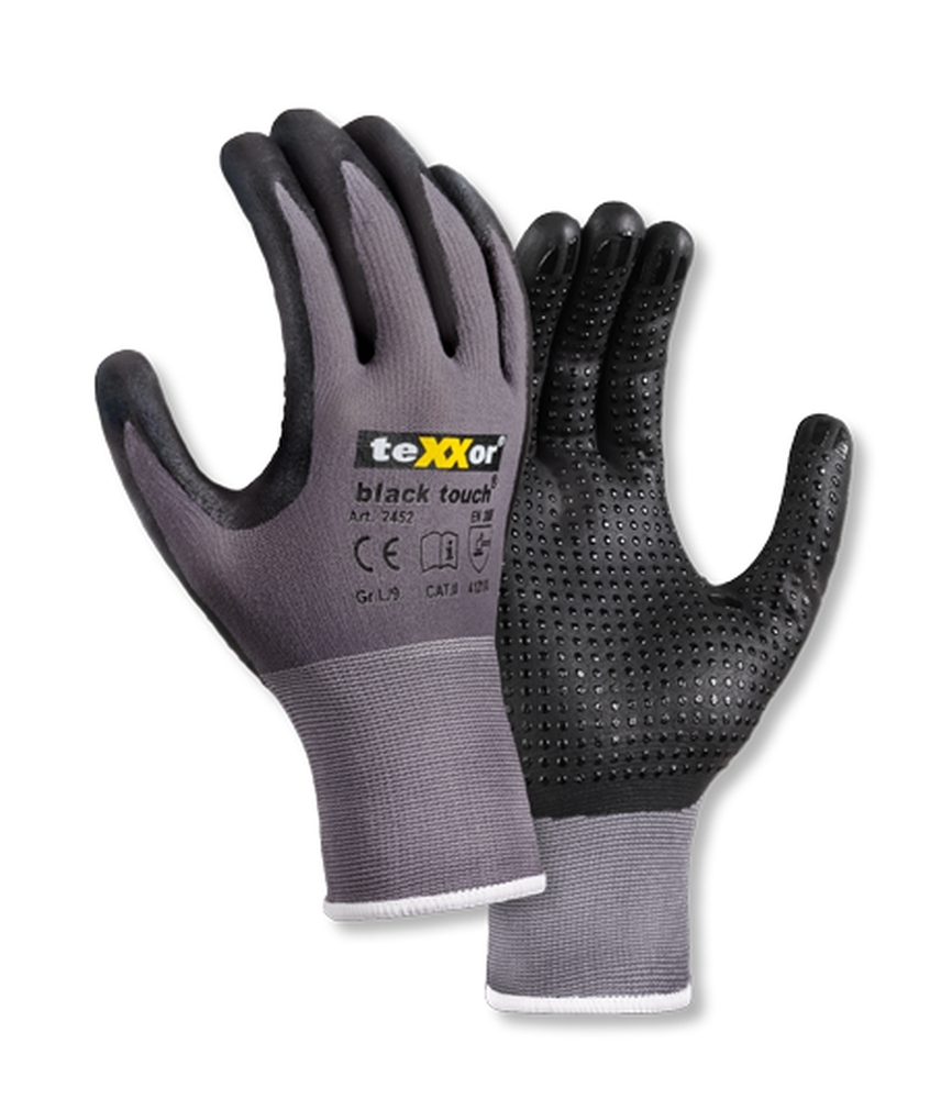 teXXor® Nylon-Strickhandschuhe 'black touch®', 11 