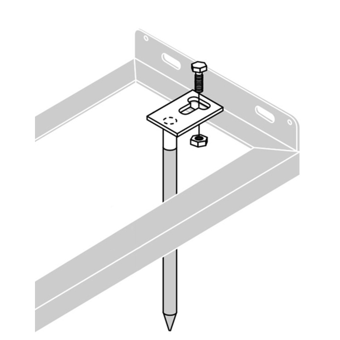 Technische Zeichnung: Bodenanker (2er Set) (Art. 425002)