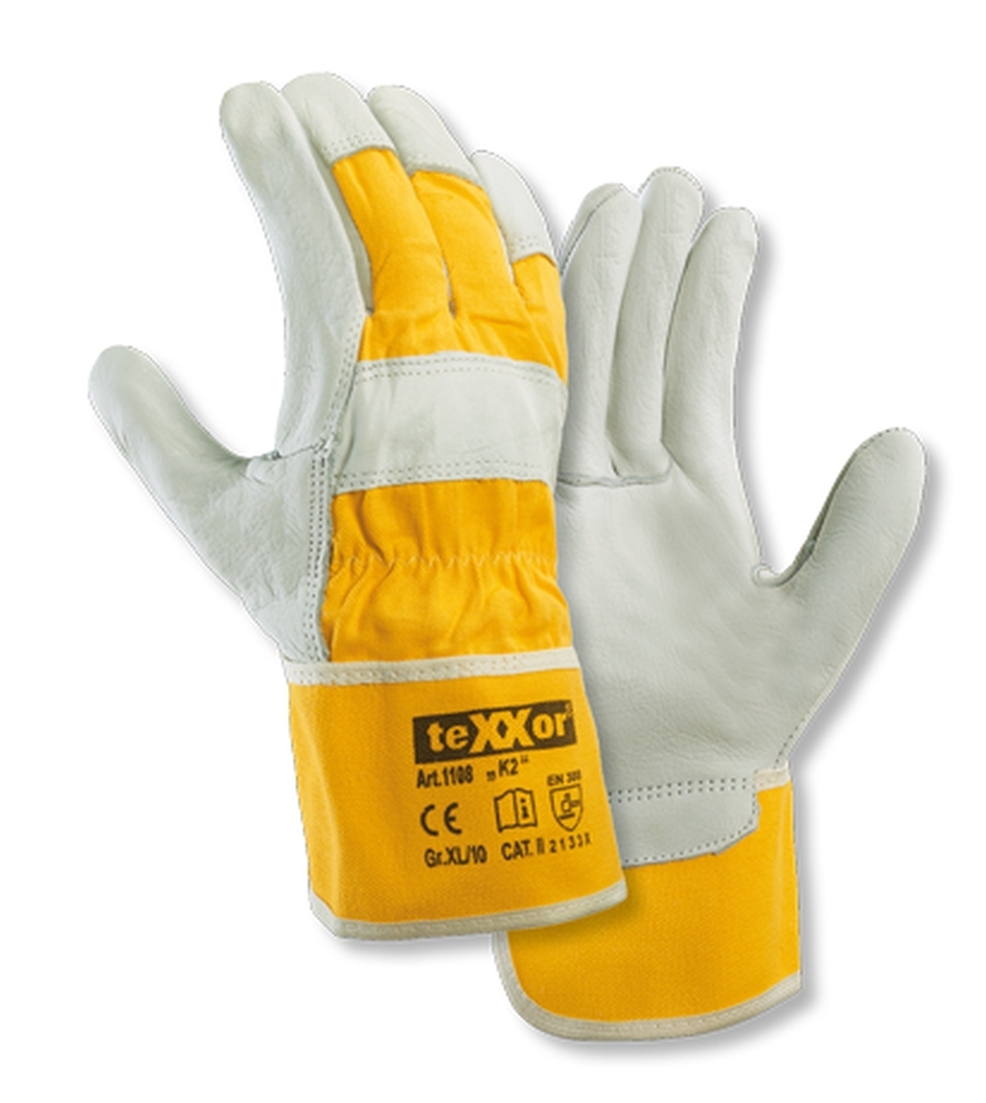 teXXor® TOP Rindvollleder-Handschuhe 'K2', 8 