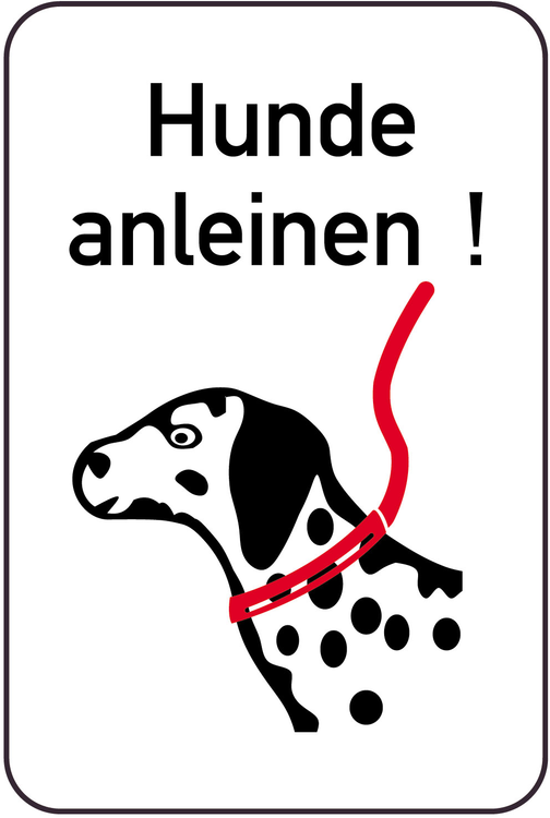 Modellbeispiel: Hundeschild, Hunde anleinen! (Art. 14881)