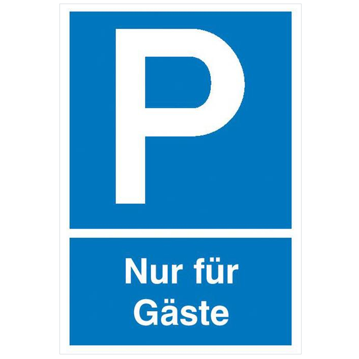 Modellbeispiel: Parkplatzschild Nur für Gäste (Art. 41.5119)