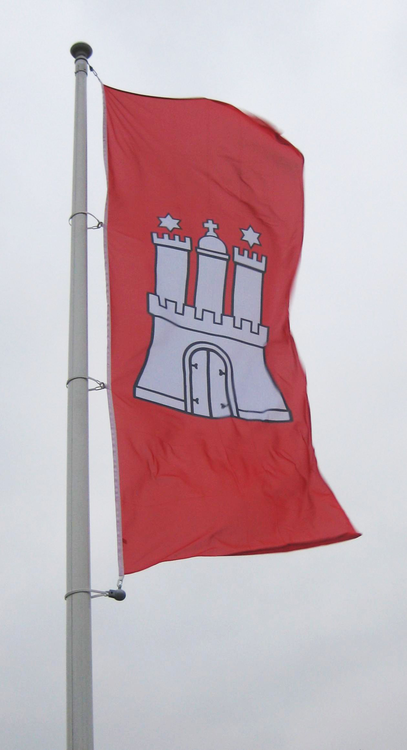 Länderflagge Luxemburg (mit Wappen)