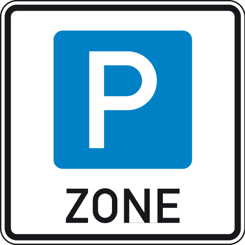 Modellbeispiel: VZ Nr. 314.1 Beginn einer Parkraumbewirtschaftungszone