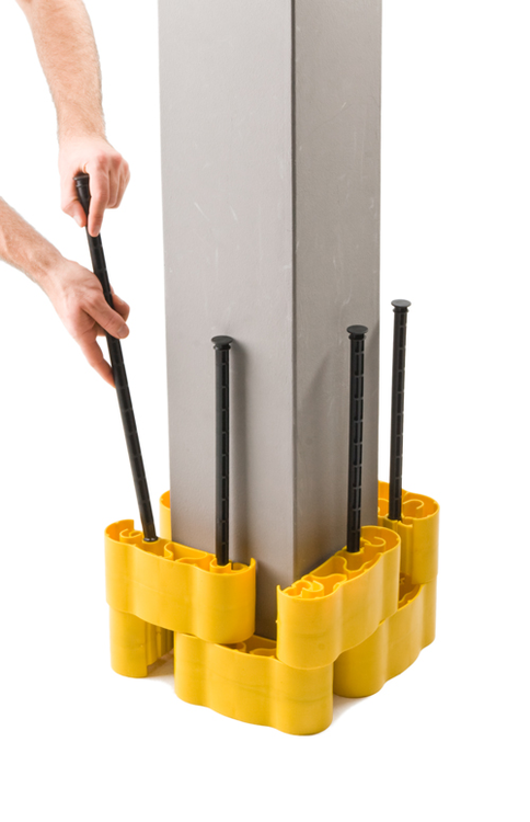 Säulenanfahrschutz 'Beehive' aus LLDPE, Schutzhöhe 1000 mm, getestet nach FEM 10.02.02 und AS4084