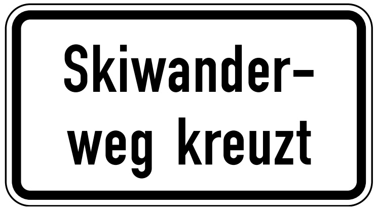 Modellbeispiel: VZ Nr. 1007-56 (Skiwanderweg kreuzt)