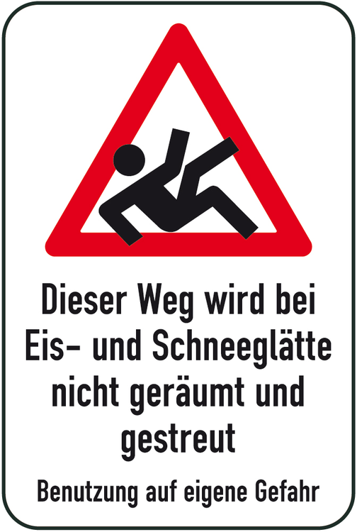 Modellbeispiel: Winterschild/Verkehrszeichen Dieser Weg... (Art. 14733/14734)