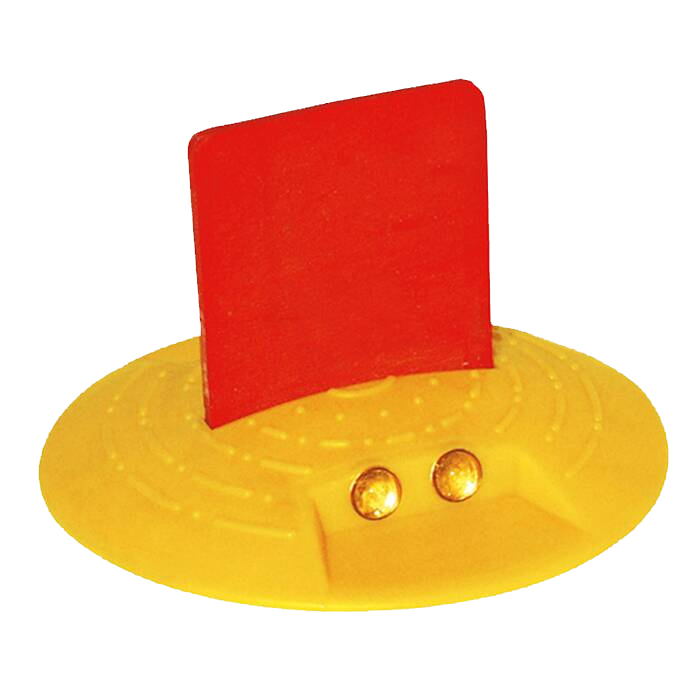 Modellbeispiel: Markierungsknopf gelb, mit Fähnchen (Art. 39110f)