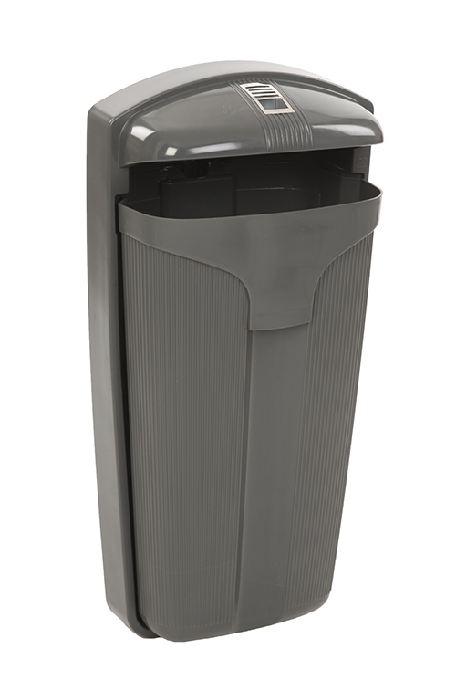 Abfallbehälter 'Cibeles' 50 Liter aus Kunststoff, mit Ascher