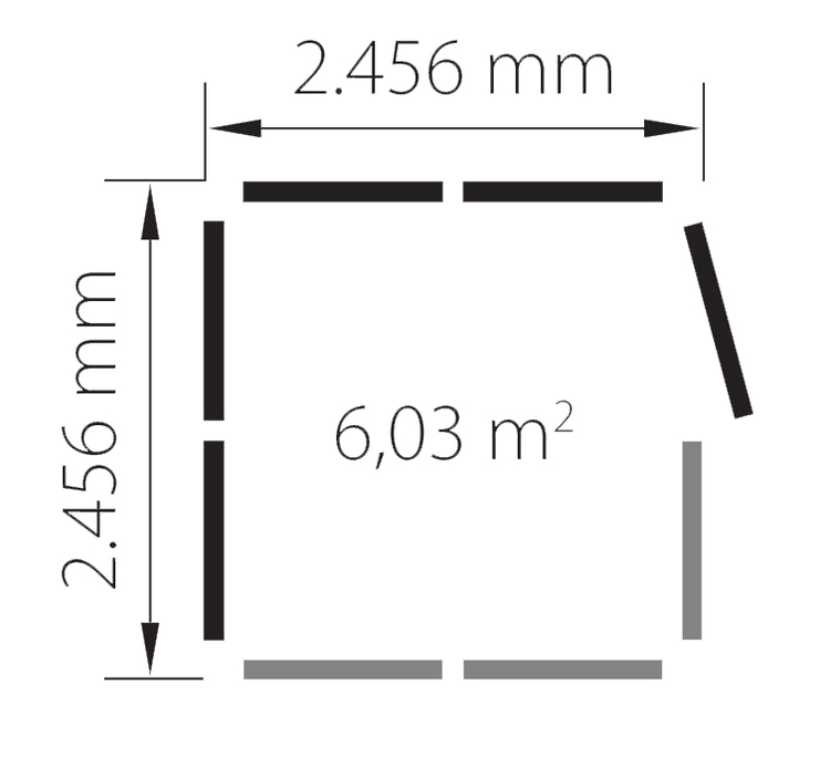 Modulares Raumsystem Komplett-Set 'Master 8', Grundfläche 6,03 m²