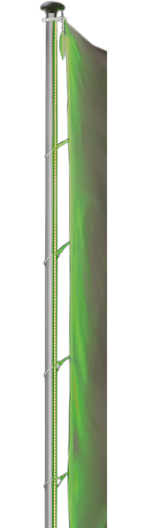 Fahnenmast 'ZA 100LED', zylindrisch mit LED-RGB-Lichtband, programmierbar