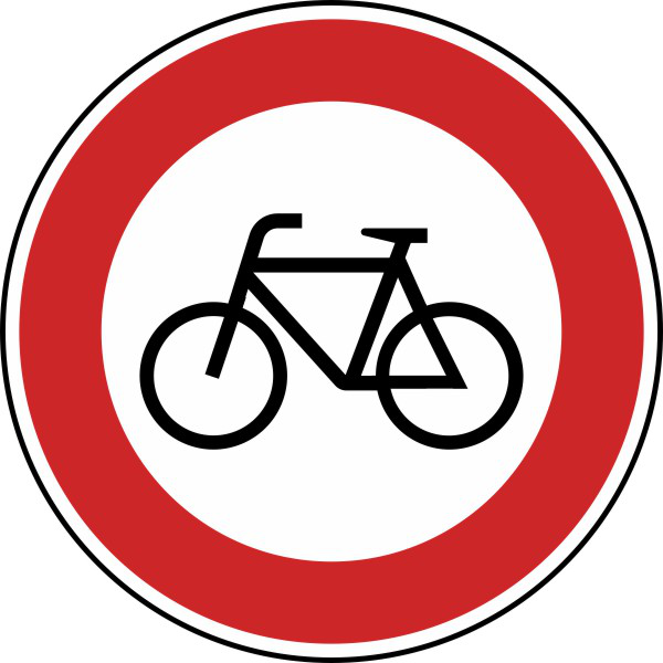 Modellbeispiel: VZ Nr. 254 (Verbot für Radverkehr)