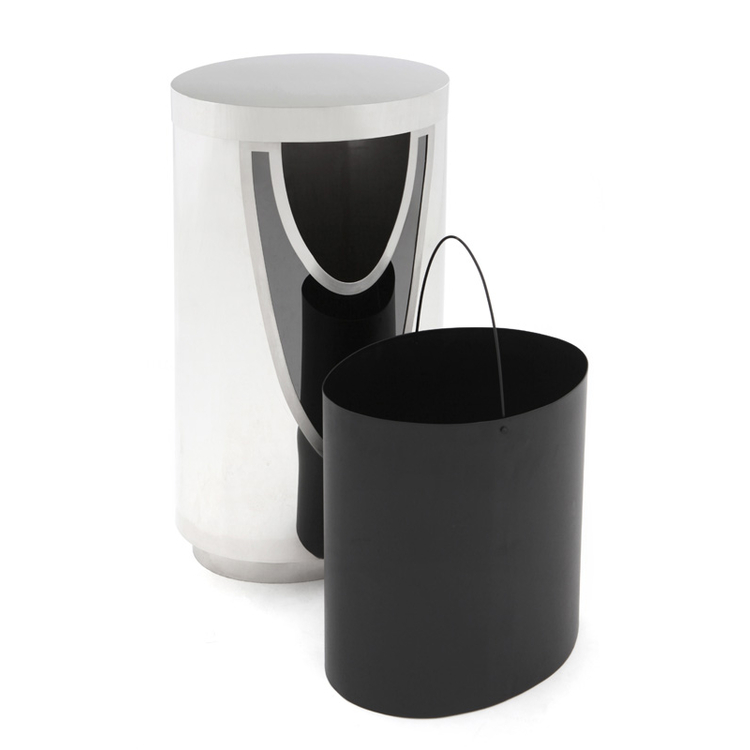 Abfallbehälter 'Design', 30 Liter aus Edelstahl, feuerfest