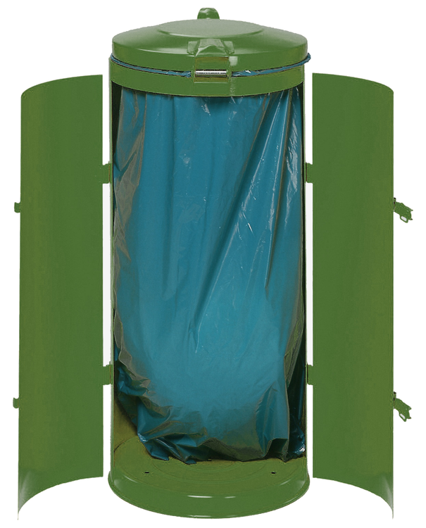 Müllsackständer 'Cubo Fausto' 120 Liter aus Stahl, mit Doppeltür und Fußpedal