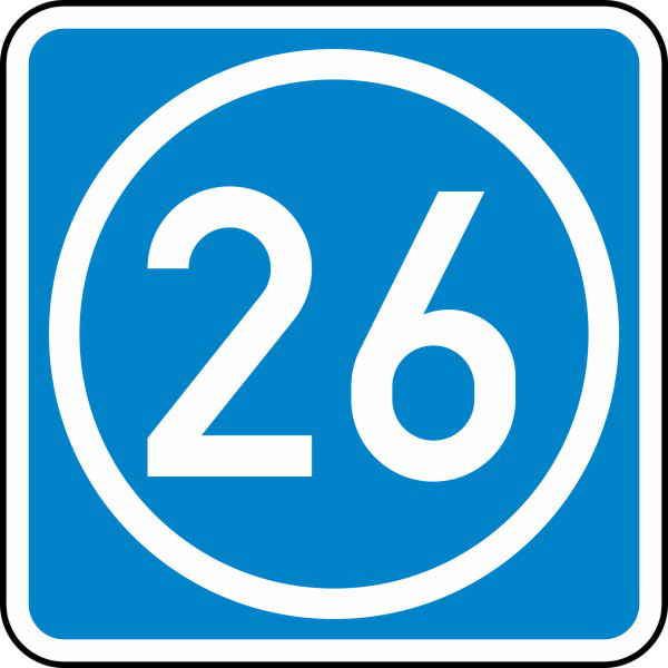 Anwendungsbeispiel: VZ Nr. 406 (Knotenpunkt der Autobahnen)