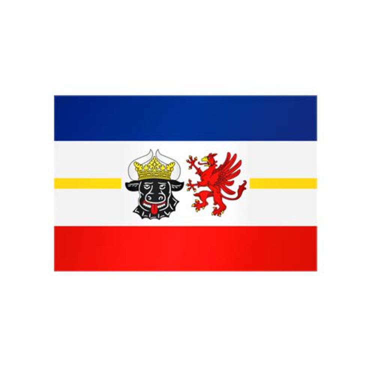 Landesdienstflagge Mecklenburg Vorpommern (mit Wappen)