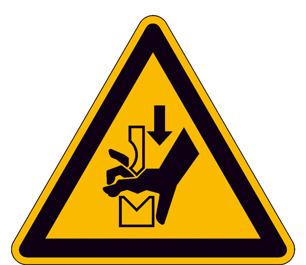 Modellbeispiel: Warnschild Warnung vor Quetschgefahr der Hand... (Art. 30.a8250)