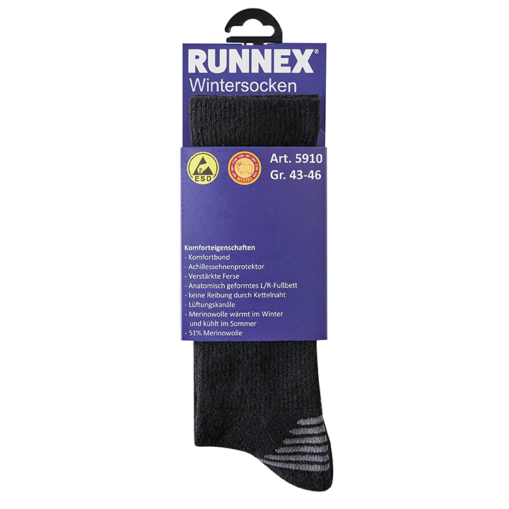 RUNNEX® ESD-Wintersocken, 43-46