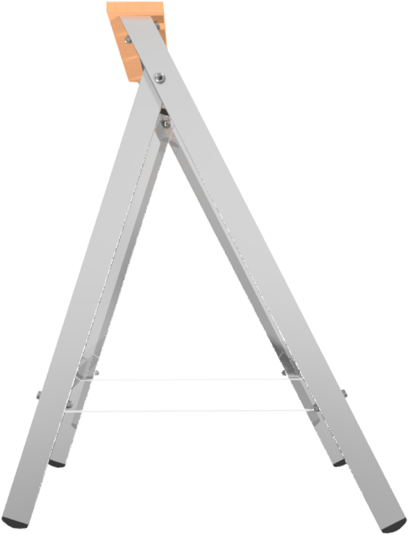 Arbeitsbock/Klappbock aus Aluminium, Auflagebrett aus Holz, Auflagefläche 700 x 100 mm