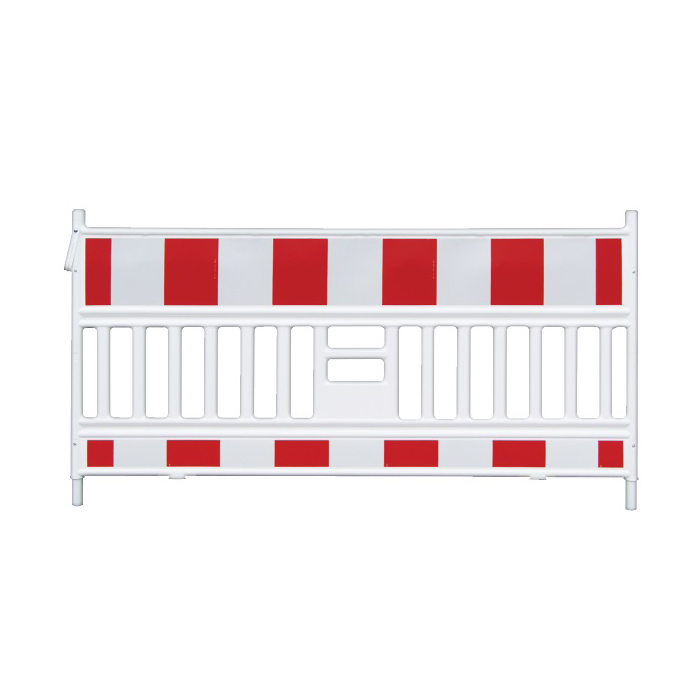 Schrankenzaun 'Vario' ohne Leuchtstutzen, Länge 2130 mm, rot/weiß, Folienbreite 2 m