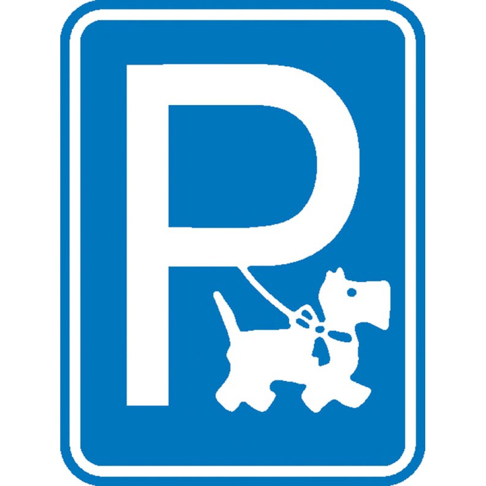 Hinweisschild für Gewerbe und Privat, Hundeparkplatz