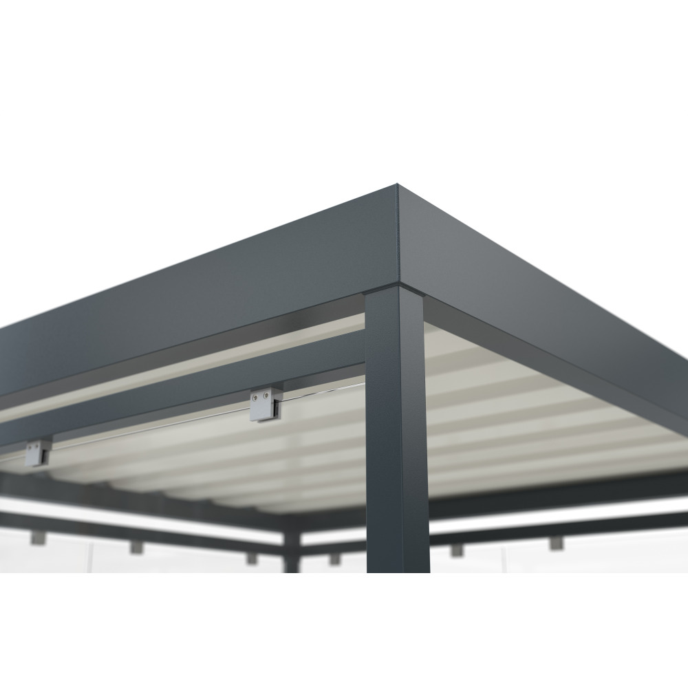 Fahrradüberdachung Pro-SET 'Modell K4 b/b' mit Dachbegrünung u. 4702XBF, 2510 mm
