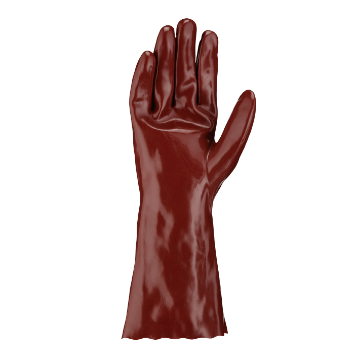 teXXor® topline Chemikalienschutz-Handschuhe 'PVC ROTBRAUN', Länge 350 mm, 10 